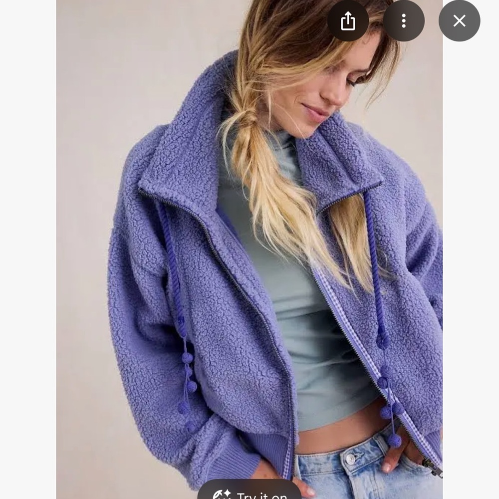 NWT Free People Alpine Sherpa Cardi - Picture 5 of 5